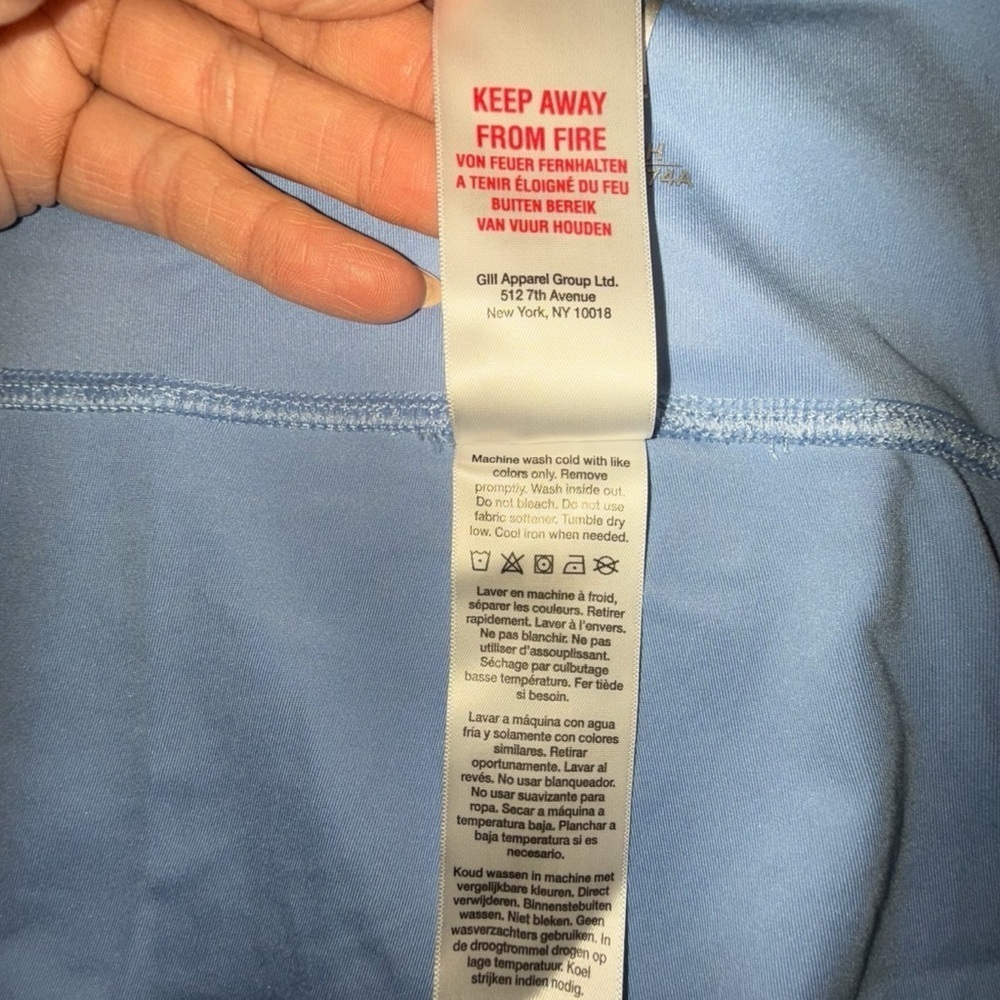 DKNY SPORT Women's Balance High-Waist Capri Leggings - XL Light Blue - Picture 6 of 11